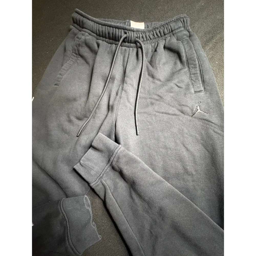 Jordan Jumpman Mens Fleece Sweatpants Black Graphic‎ Joggers Size Small 1765